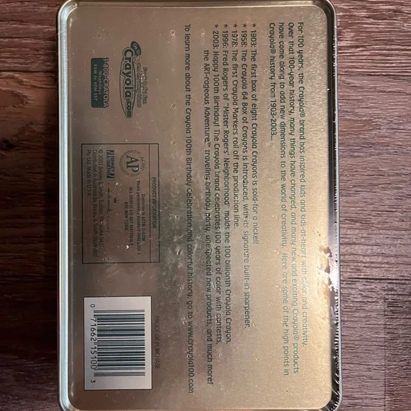Crayola 100th Anniversary Collectible Tin - Picture 2 of 3